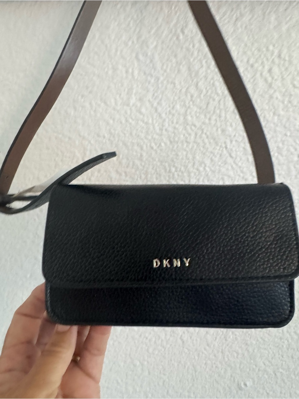 DKNY Black Leather Crossbody Bag